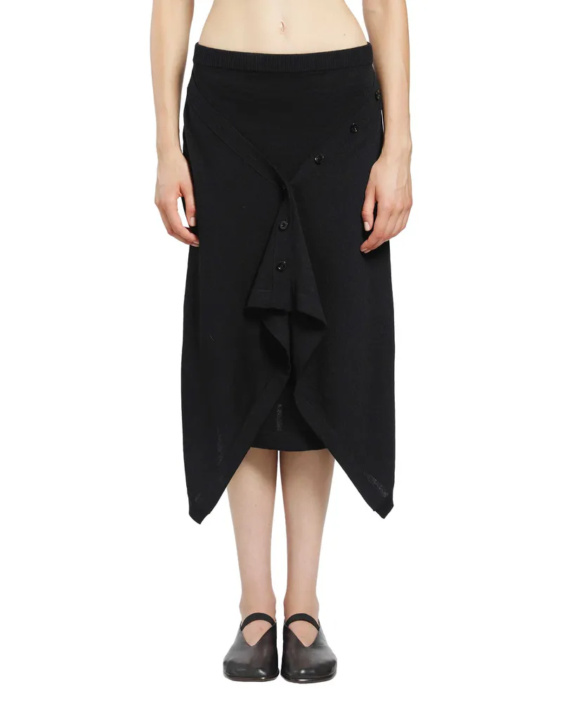 Christophe Lemaire Buttoned Skirt Black