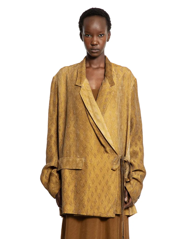 Uma Wang Khloe Jacquard Jacket Yellow