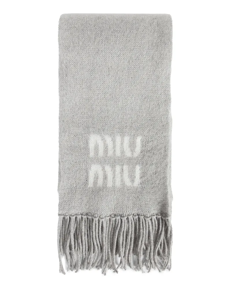 Miu Miu Mohair Scarf Grey