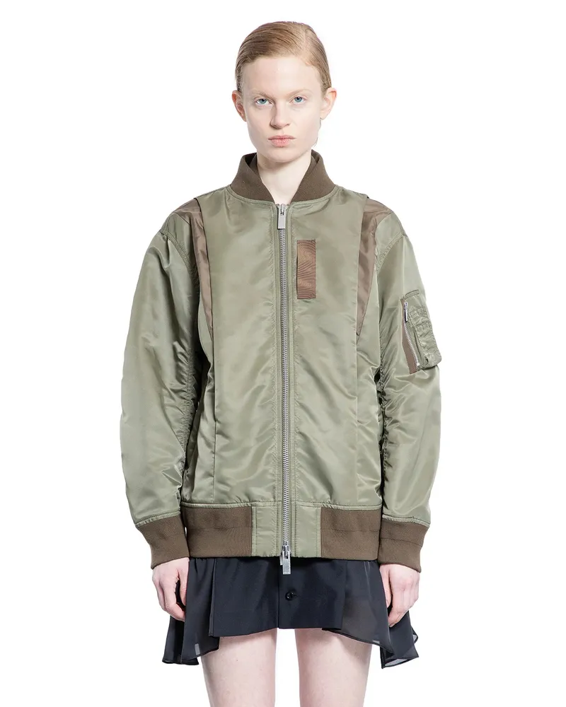 Sacai Blouson in Nylon Twill Green