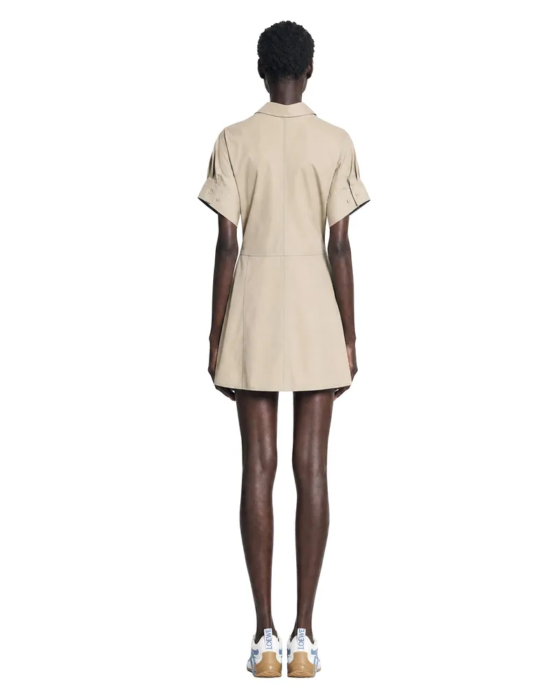 Loewe Dress in Cotton and Silk Beige