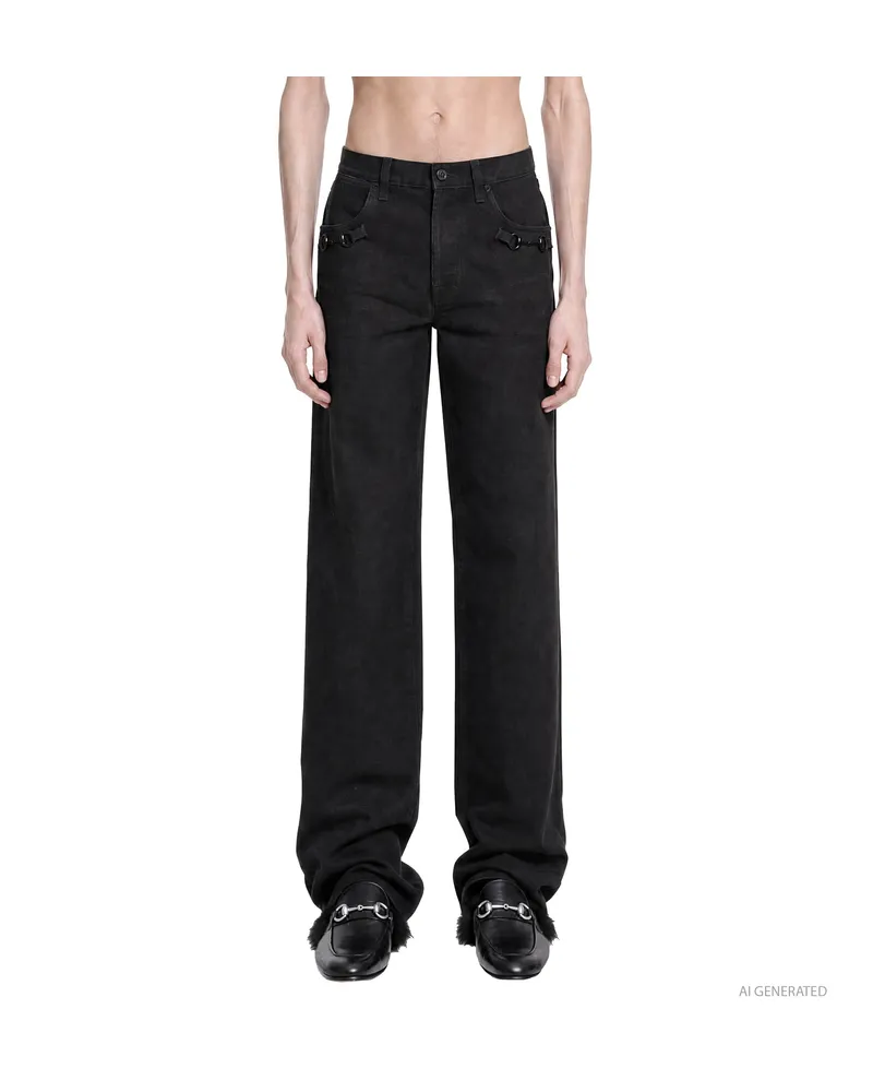 Gucci Horsebit Flared Jeans Brown