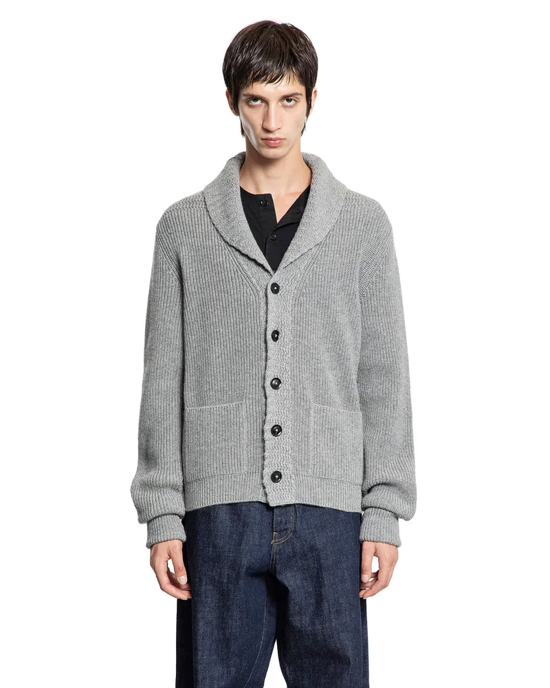 Tom Ford Cashmere Wool Shawl Cardigan Grey