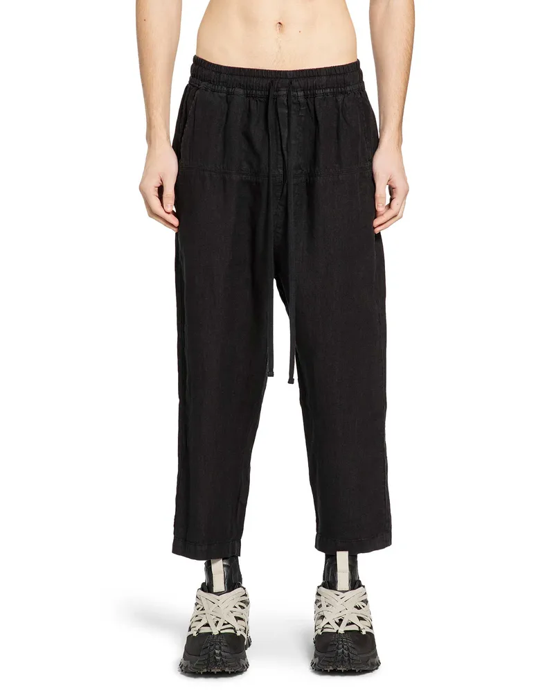THOM KROM Cropped Leg Trousers Black
