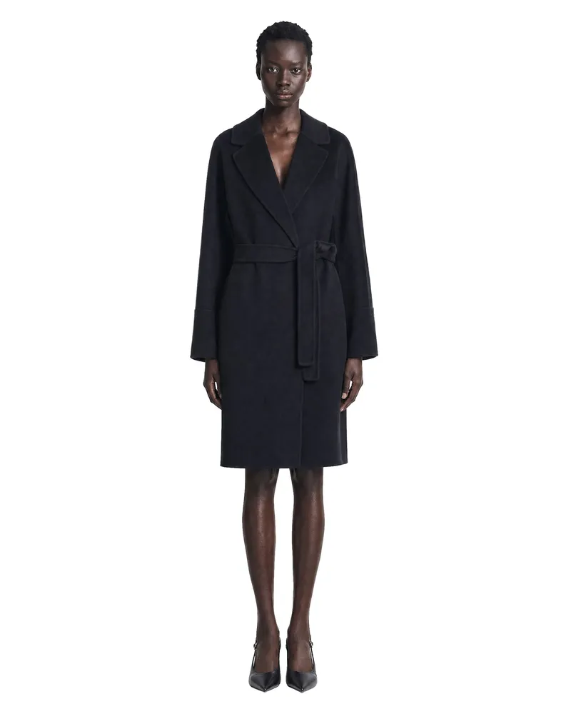 Max Mara Double Face Wool Coat Black