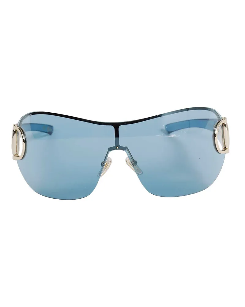Gucci Frameless Mask Sunglasses Blue