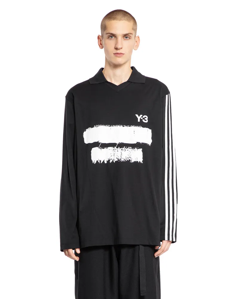 Y-3 MAN BLACK T-SHIRTS & TANK TOPS