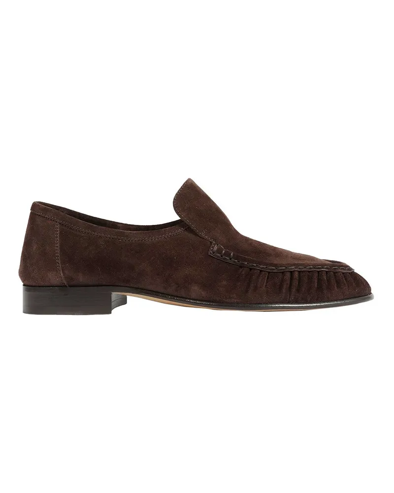 The Row Soft Mocassin Two Loafers Brown