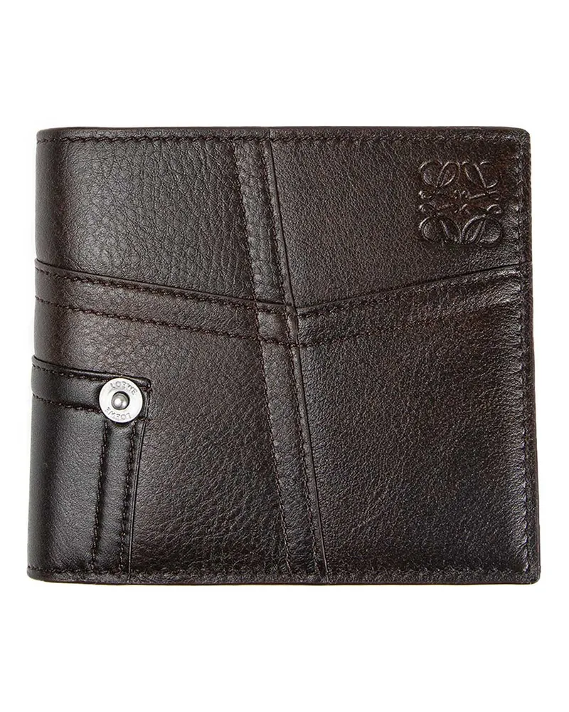 Loewe Panta Bifold Wallet in Shiny Calfskin Brown