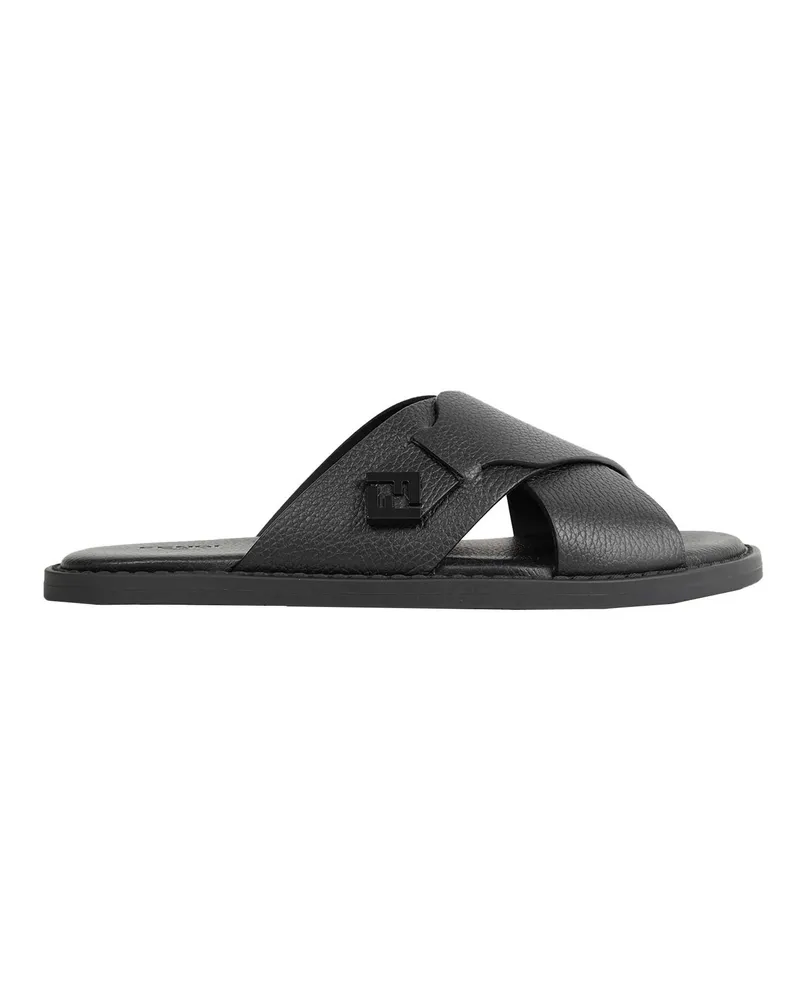 Fendi Squared FF Slides Black