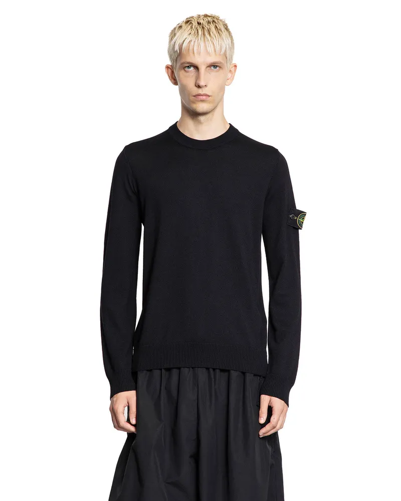 Stone Island 5100071 Pure Wool Sweater Black