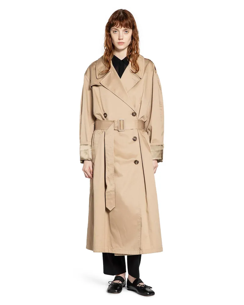 Maison Margiela Cotton Trench Coat Beige