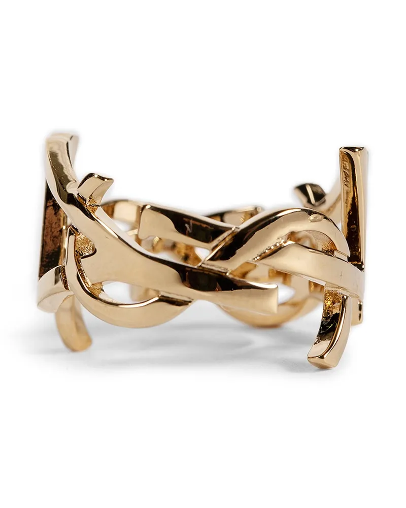 Saint Laurent Cassandre Scarf Ring Gold