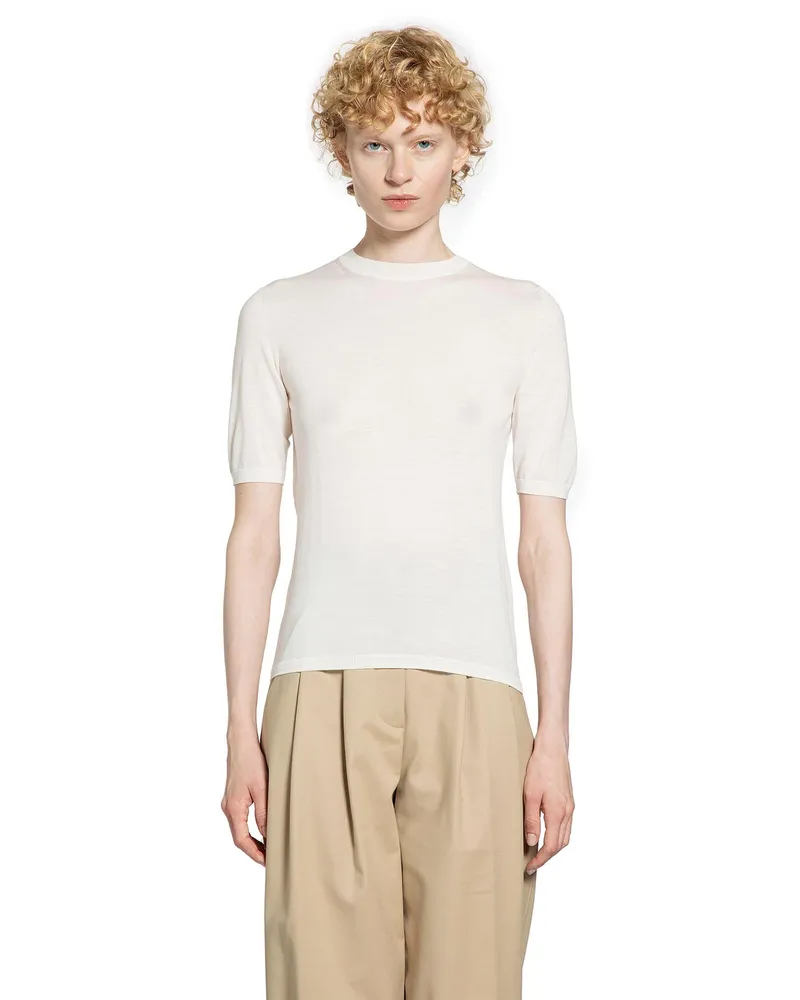 Max Mara Basic Wool Sweater White