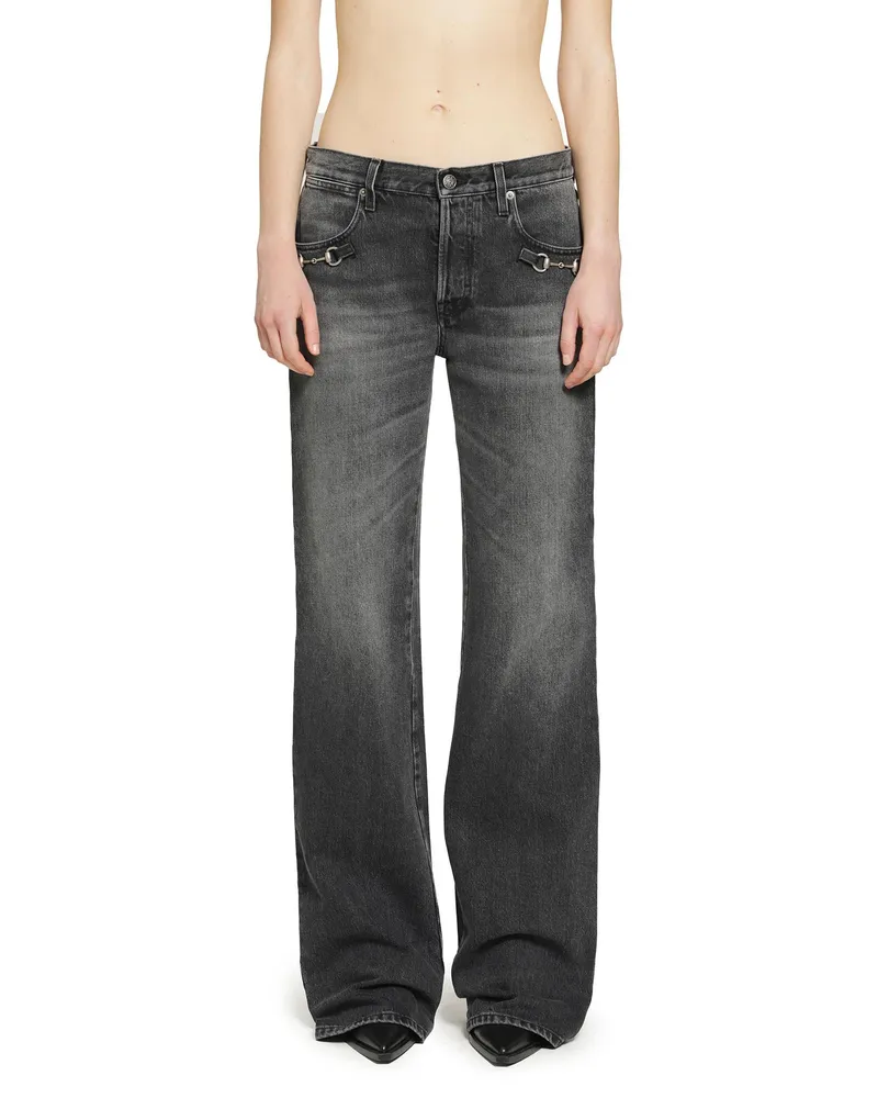 Gucci Horsebit Bootcut Jeans Black