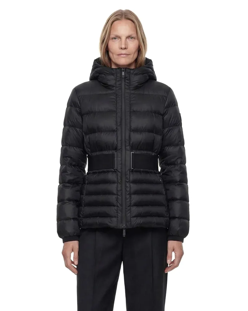 Moncler Magnolia Hooded Short Down Jacket Black