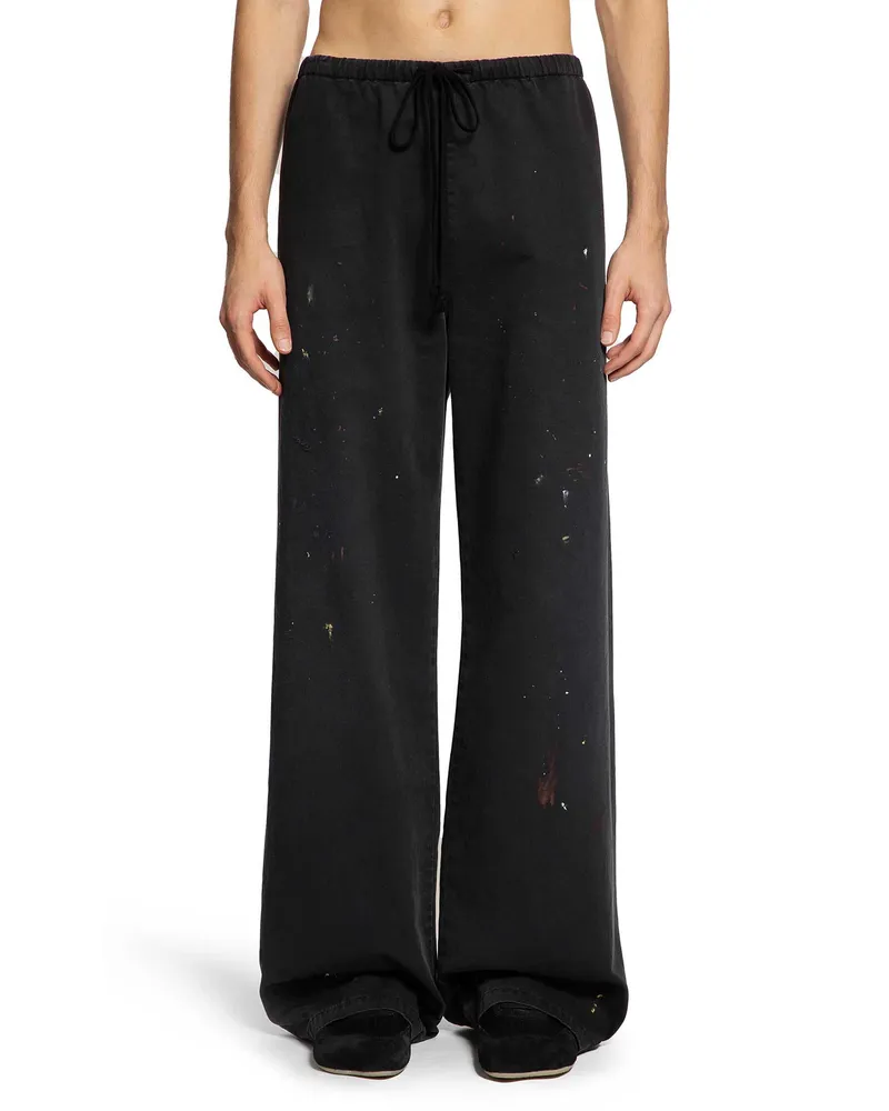 Maison Margiela Painted Drawstring Trousers Black