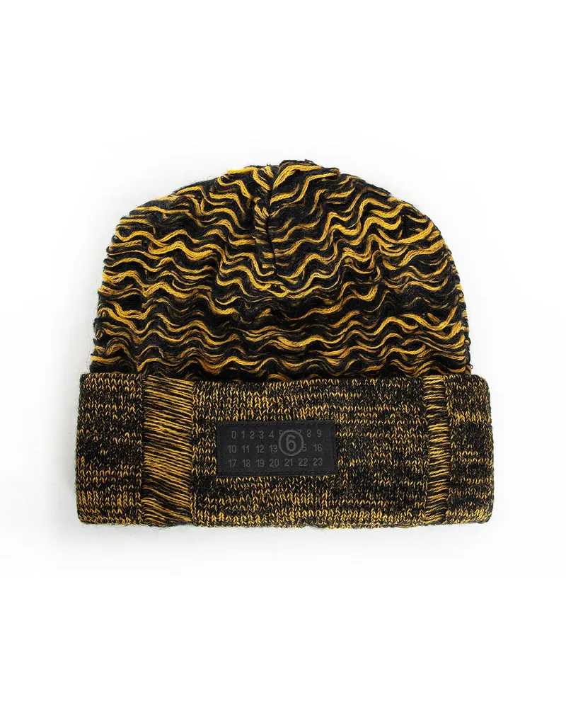 Maison Margiela Numeric Logo Beanie Yellow