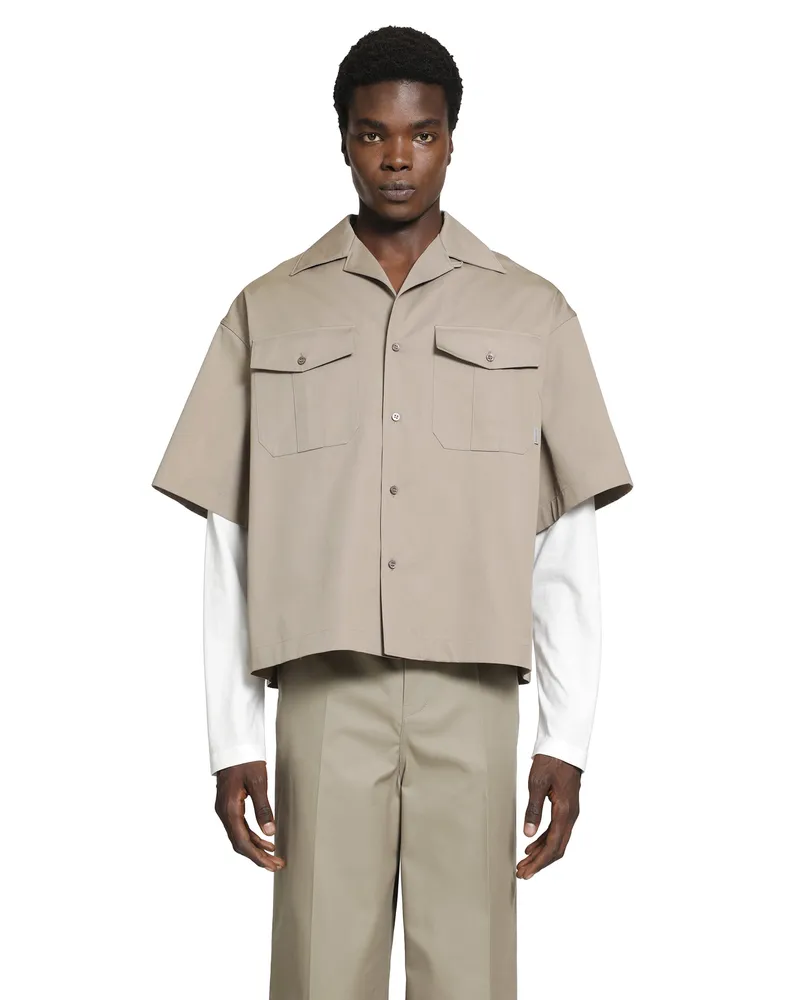 Balenciaga S/S Bowling Shirt Beige