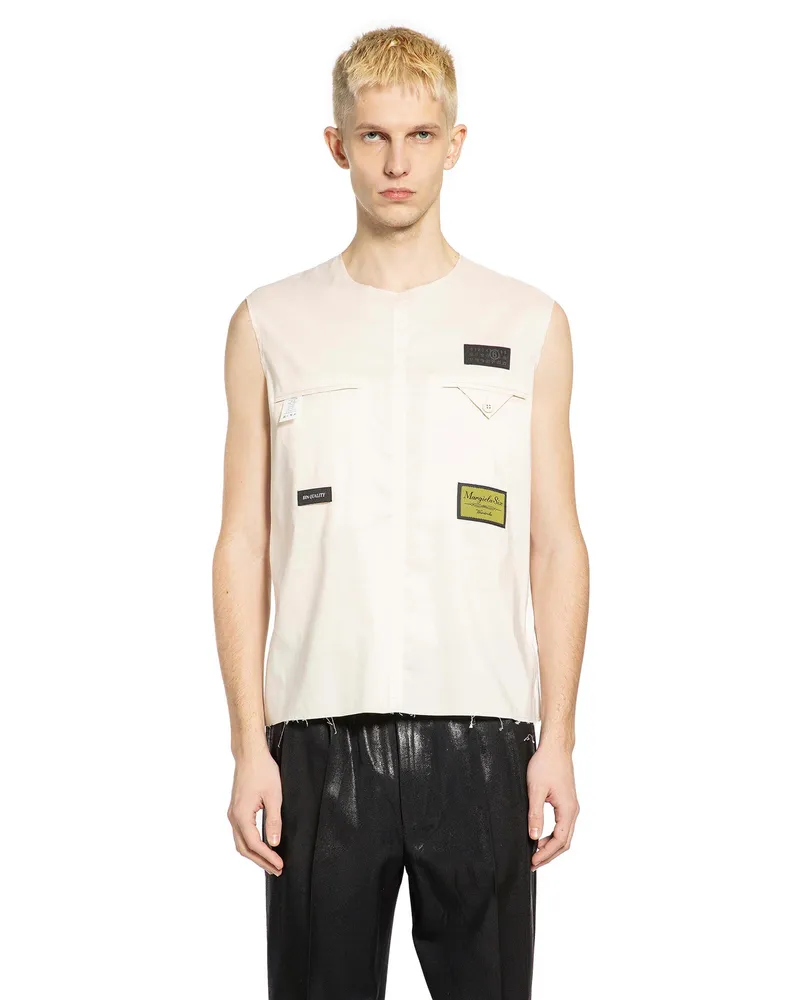 Maison Margiela Reversed Sleeveless Shirt Off-white