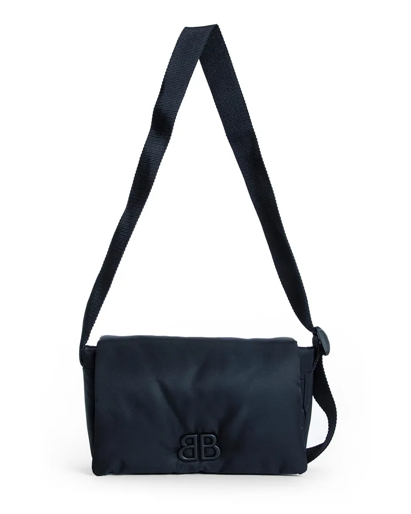 Balenciaga Monaco Flap Messenger Bag Small Black