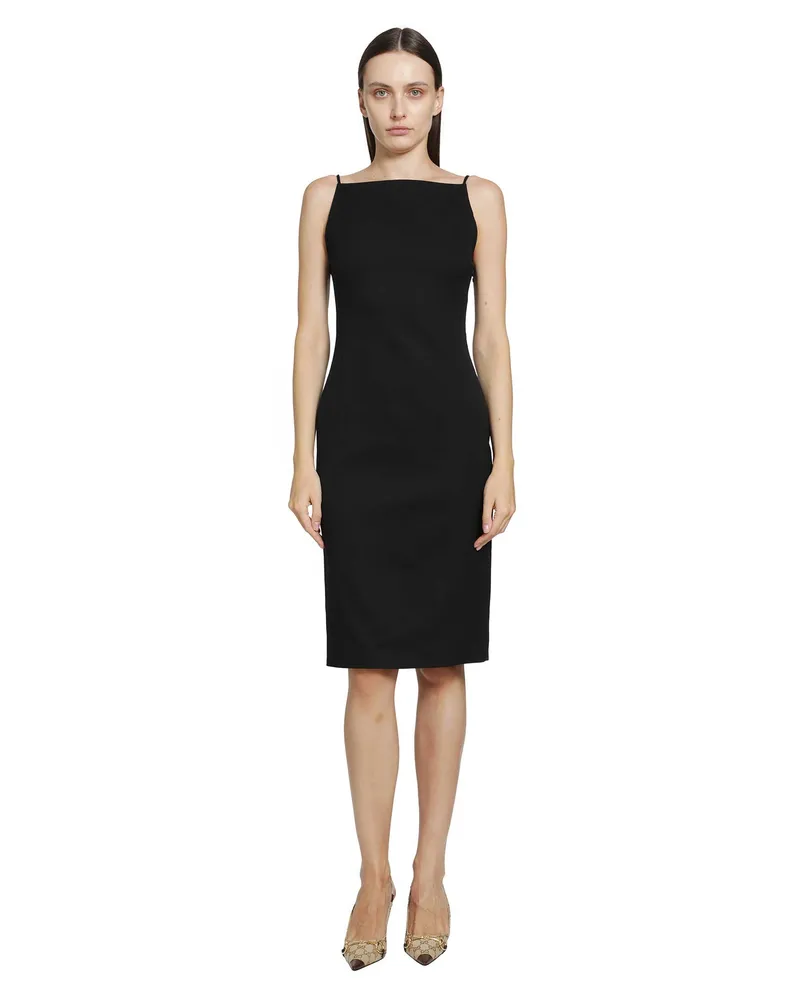 Gucci Stretch Wool Dress Black
