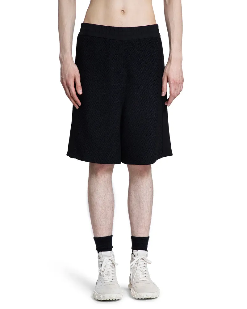Jil Sander pantaloncini a nido d'ape Black