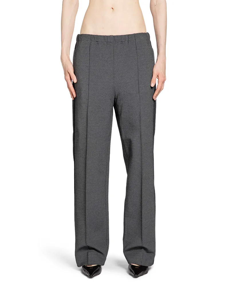 Miu Miu WOMAN GREY TROUSERS Grey