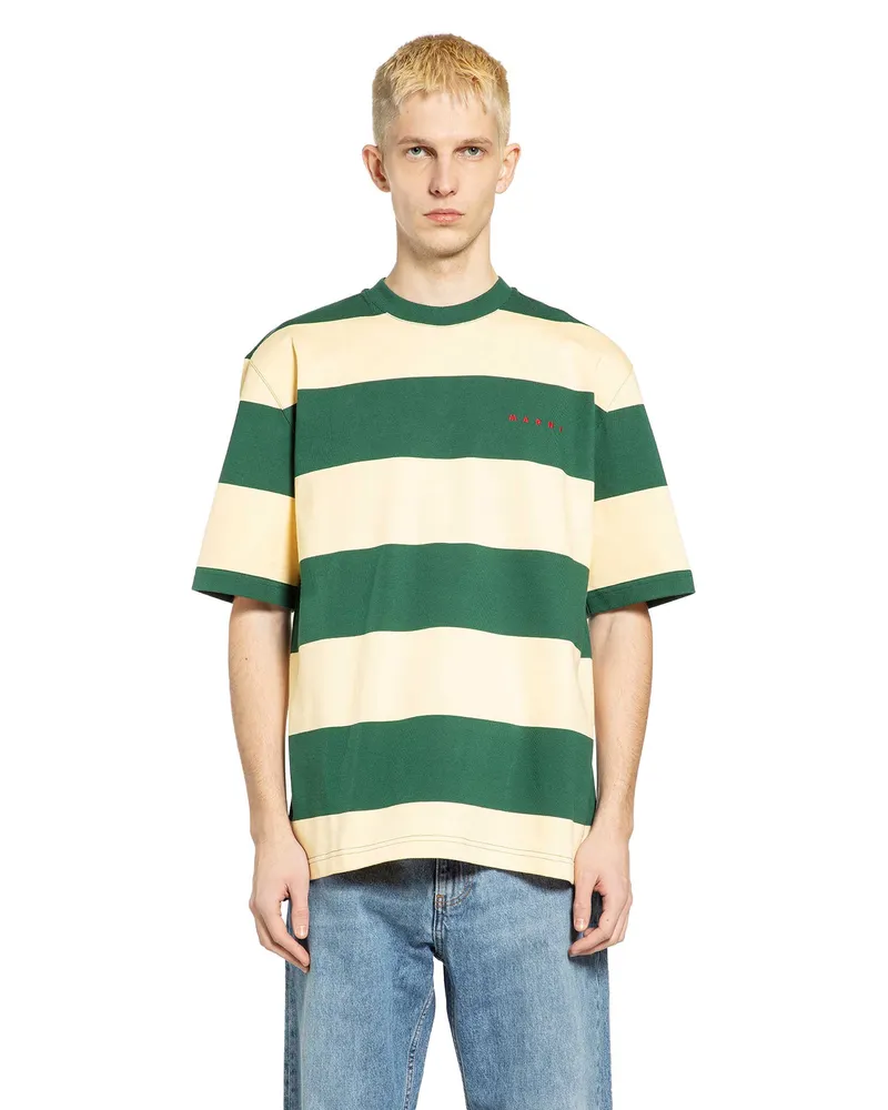Marni Maxi-stripe Cotton T-Shirt Multicolor