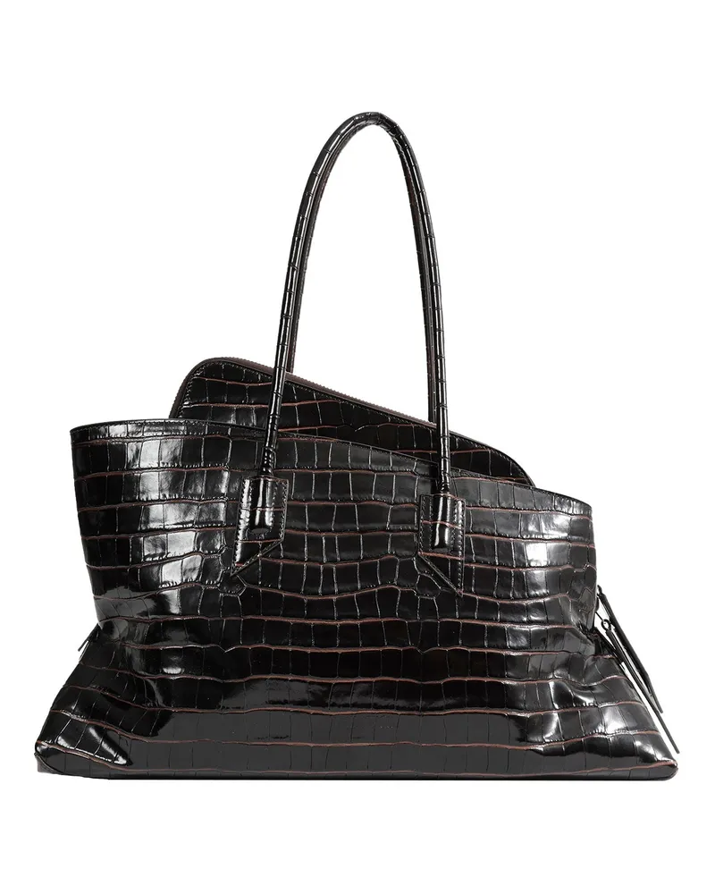 ATTICO La Passeggiata Medium Top Handle Bag Brown