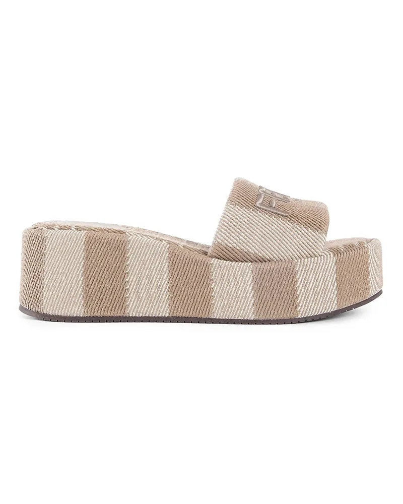 Fendi WOMAN BEIGE SANDALS & SLIDES Beige