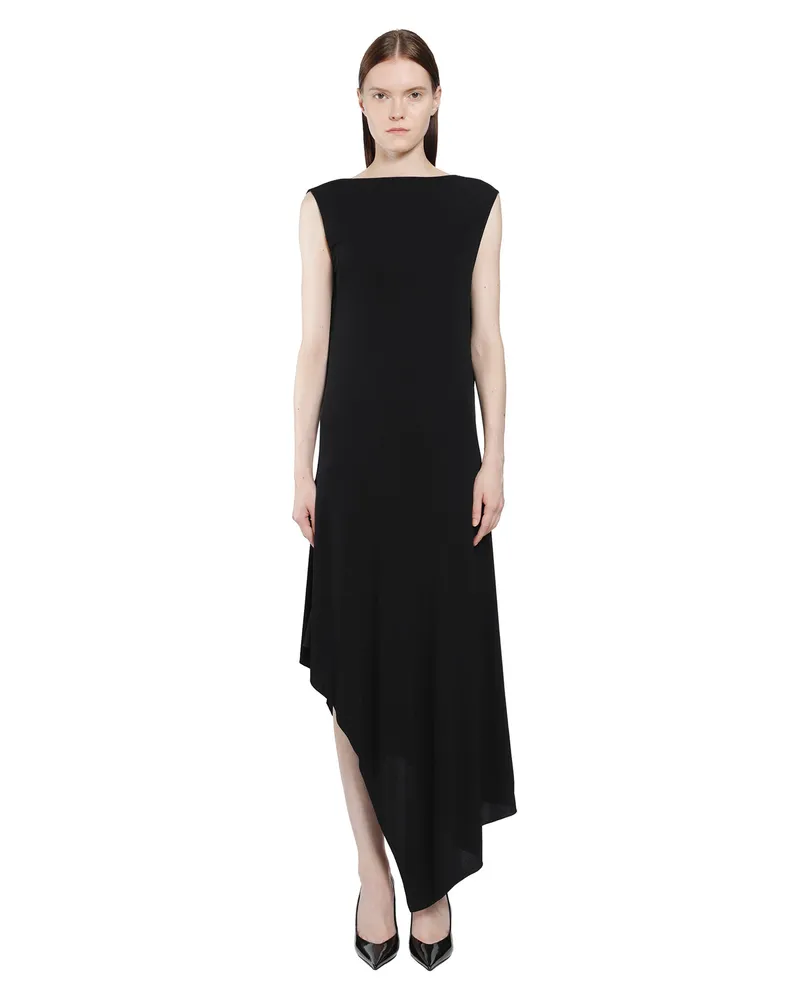 Alaïa Backless Jersey Crepe Dress Black