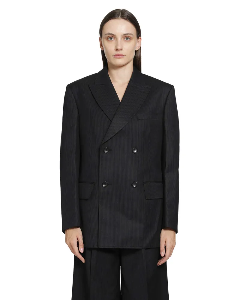 Junya Watanabe Double Breasted Blazer Black
