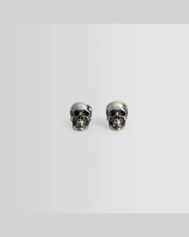 Ugo Cacciatori Half Skull Studs Silver