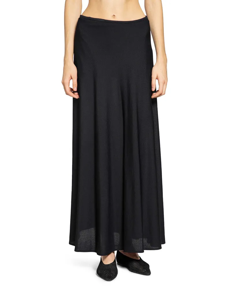 Jil Sander Fluid Viscose Skirt Black