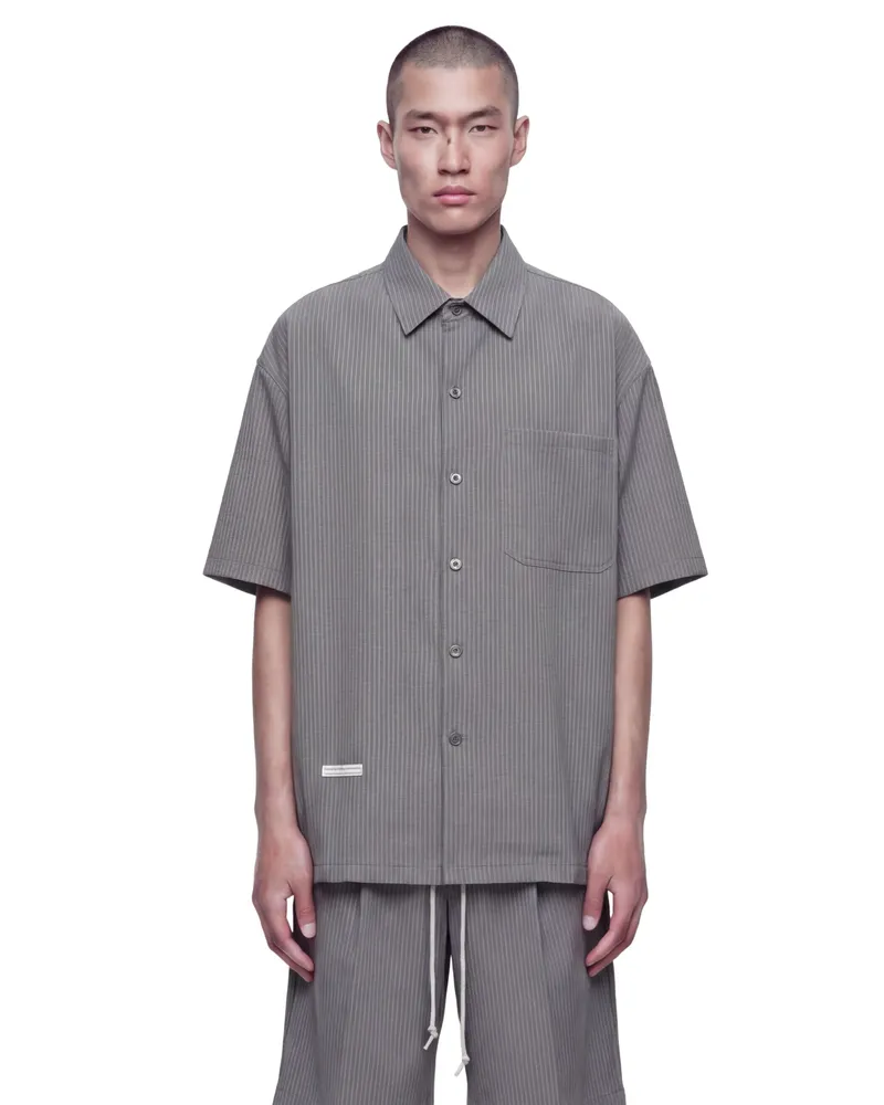 Song For The Mute Button Up Gym Shirt Grey