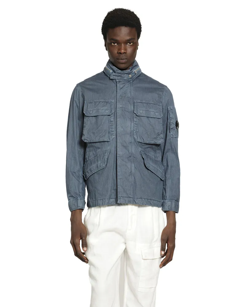 C.P. Company 50 Fili Wax Field Jacket Blue