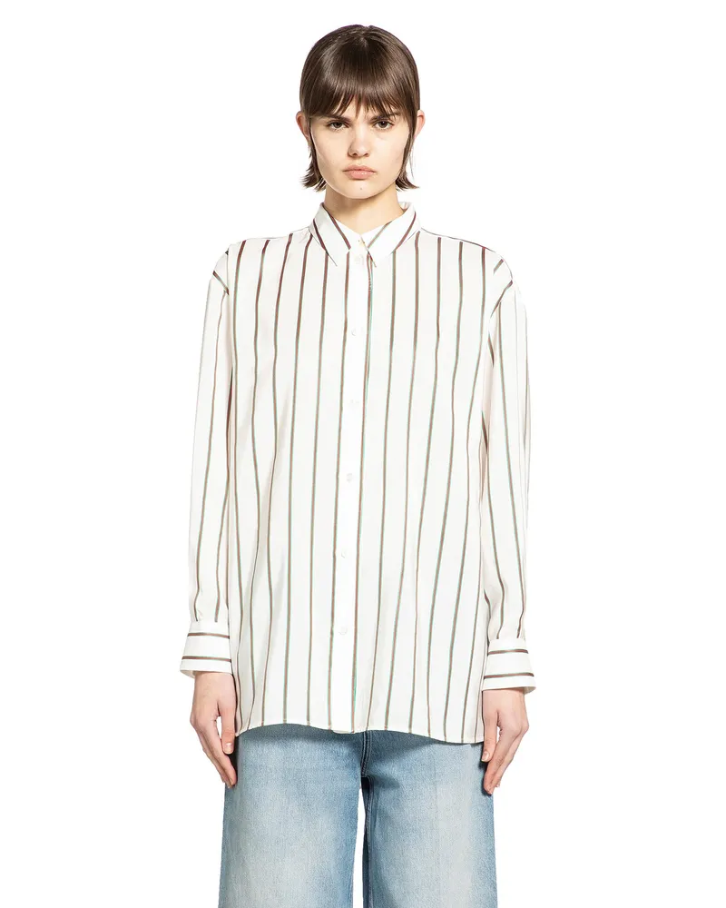 Gucci Web Silk Jacquard Shirt White