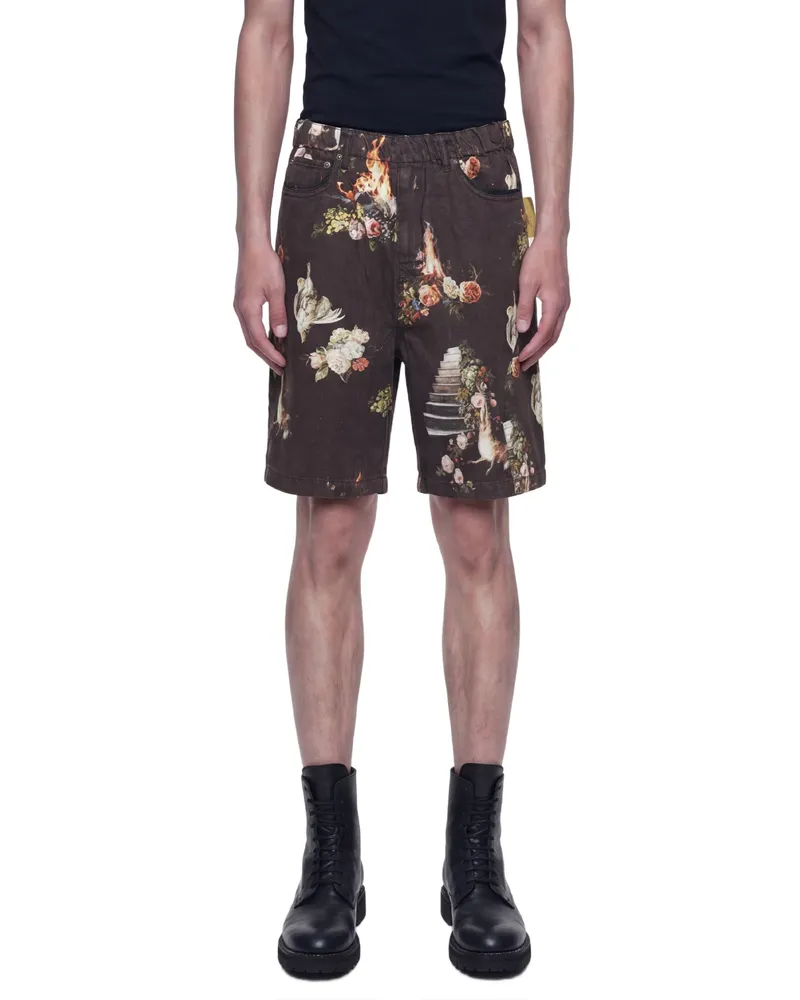 Undercover Linen Shorts Black