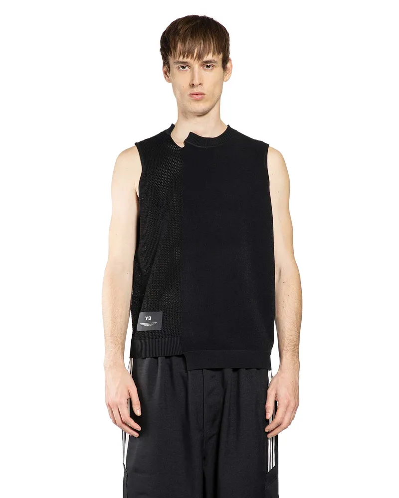 Y-3 GFX Knit Vest Black