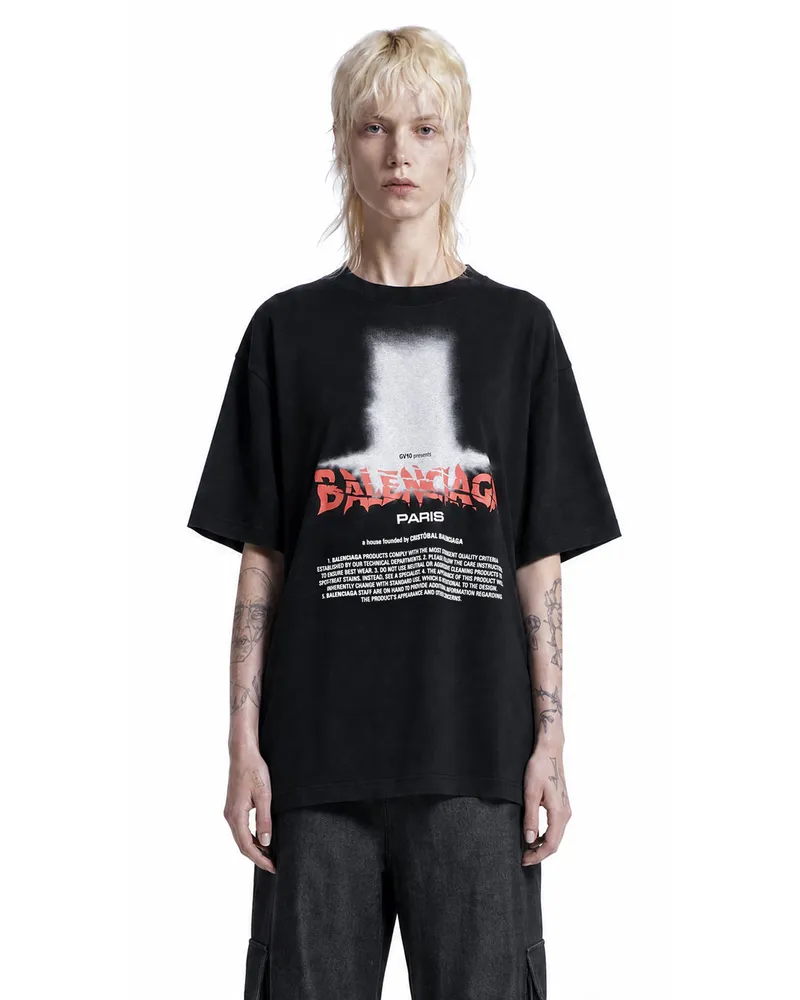 Balenciaga The Door Oversized T-Shirt Black