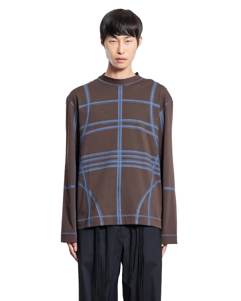 Craig Green Flatlock Long Sleeve T-Shirt Brown