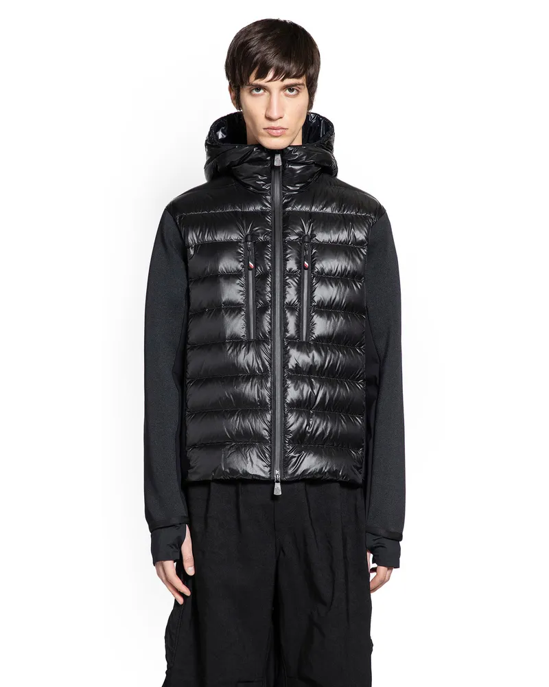 Moncler Padded Zip-Up Hoodie Black