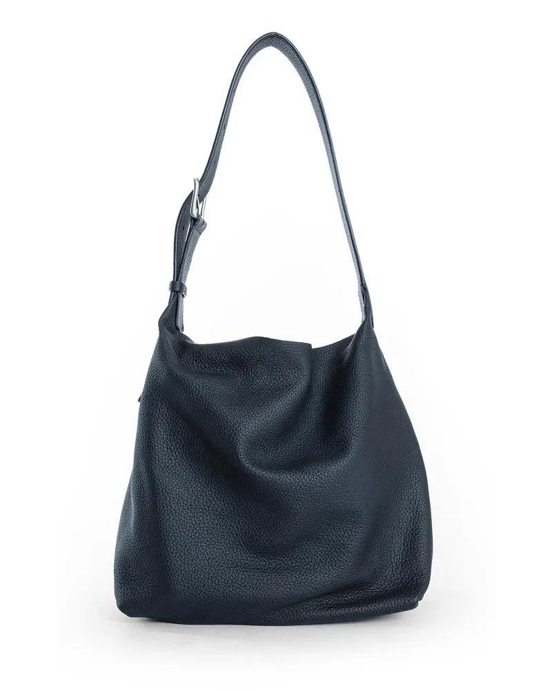 The Row Isa Bag in Leather Black