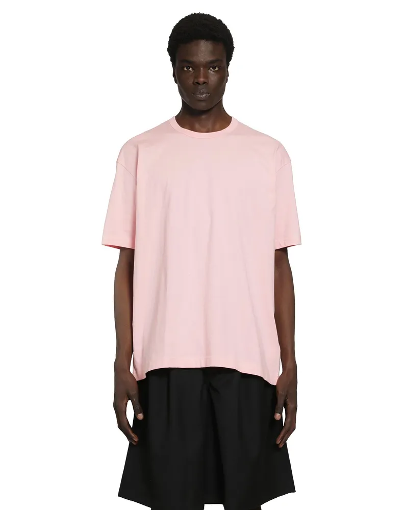Comme des Garçons Logo Cotton Jersey T-Shirt Pink