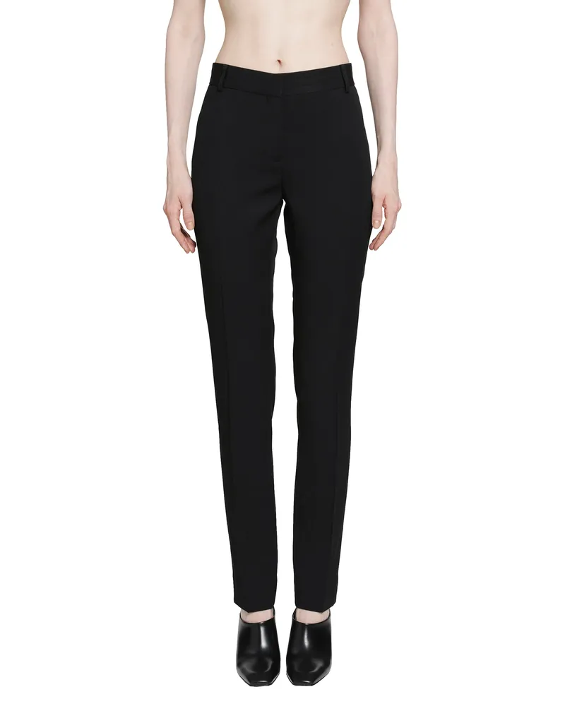 Totême Low-Waist Slim Evening Trousers Black