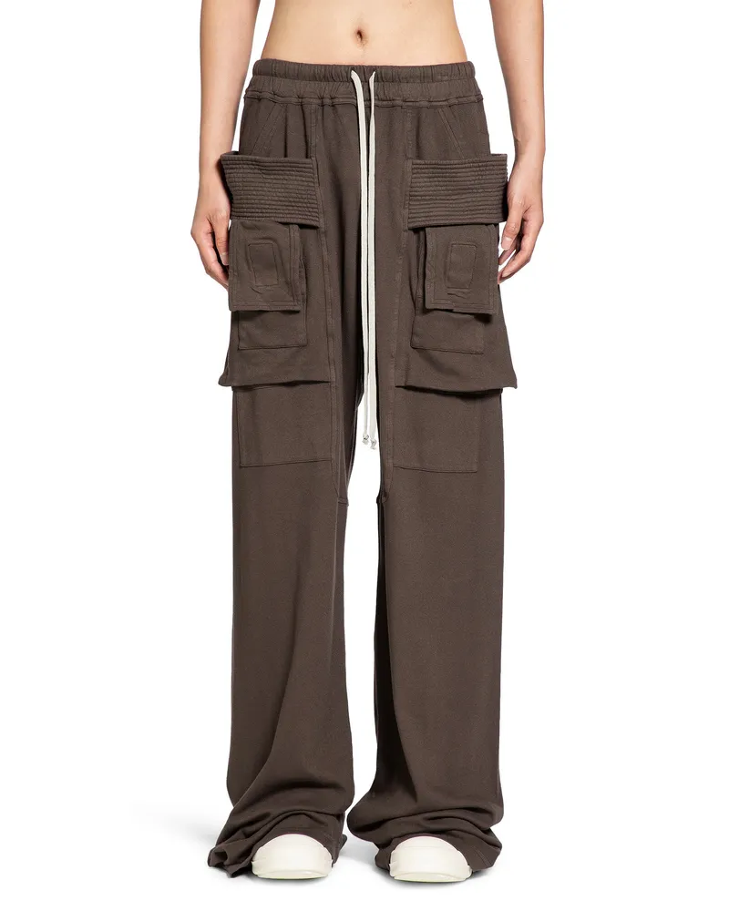 DRKSHDW by Rick Owens Pantaloni cargo ampi Creatch Brown