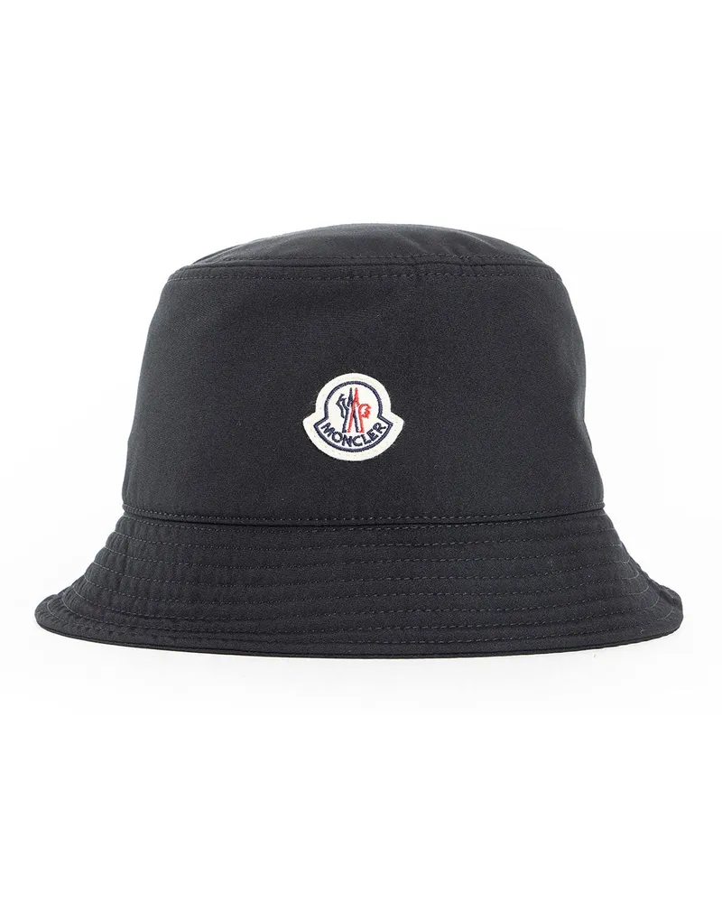 Moncler Cotton Blend Bucket Hat Black