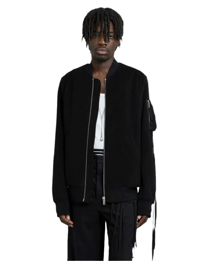 Ann Demeulemeester MAN BLACK JACKETS Black