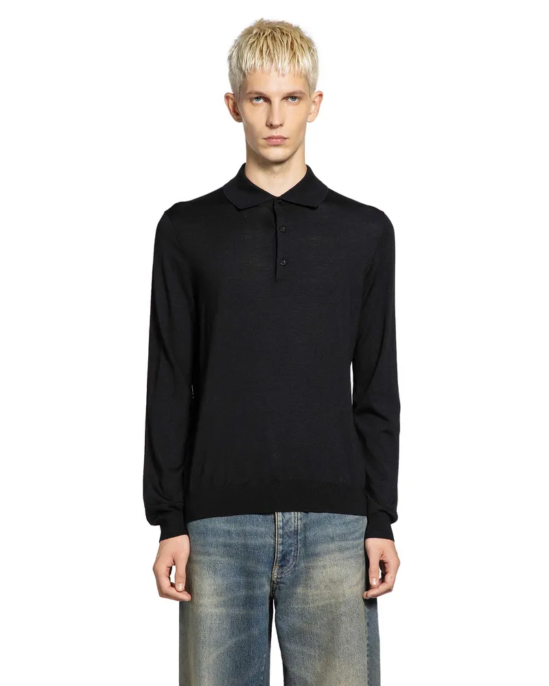 Sunflower Merino Polo Black